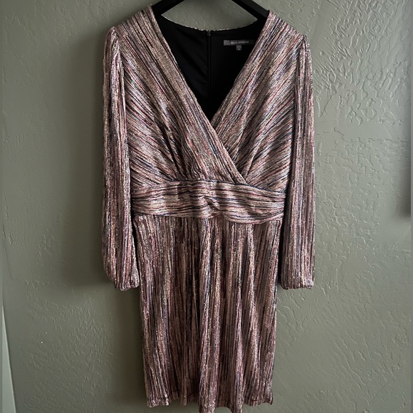 Julia Jordan Multicolor Metallic Stripe Long Sleeve Dress - Picture 5 of 7